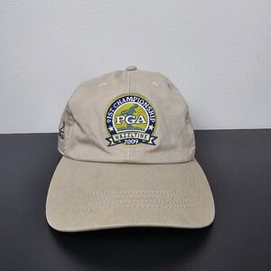 PGA Hat Cap Mens‎ Strap Back Tan 2009 Hazeltine Championship Golf Golfing Ahead